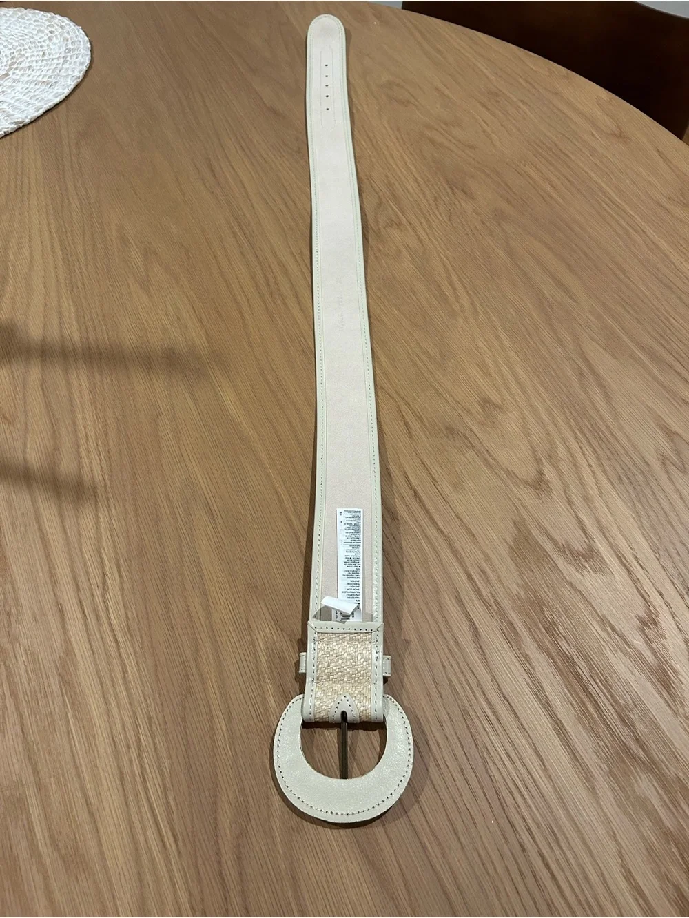 Banana Republic Raffia Leather Buckle Belt XS